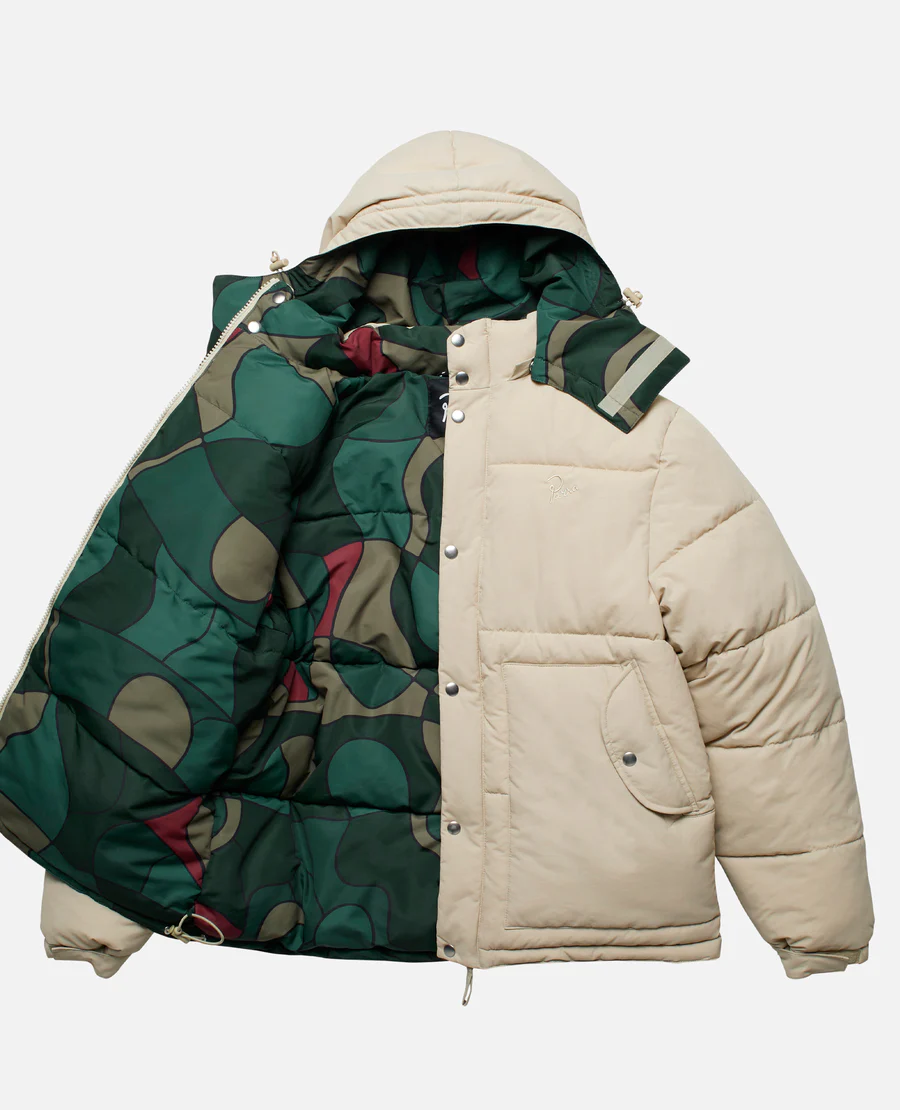 byParra Trees In Wind Puffer Jacket Beige open