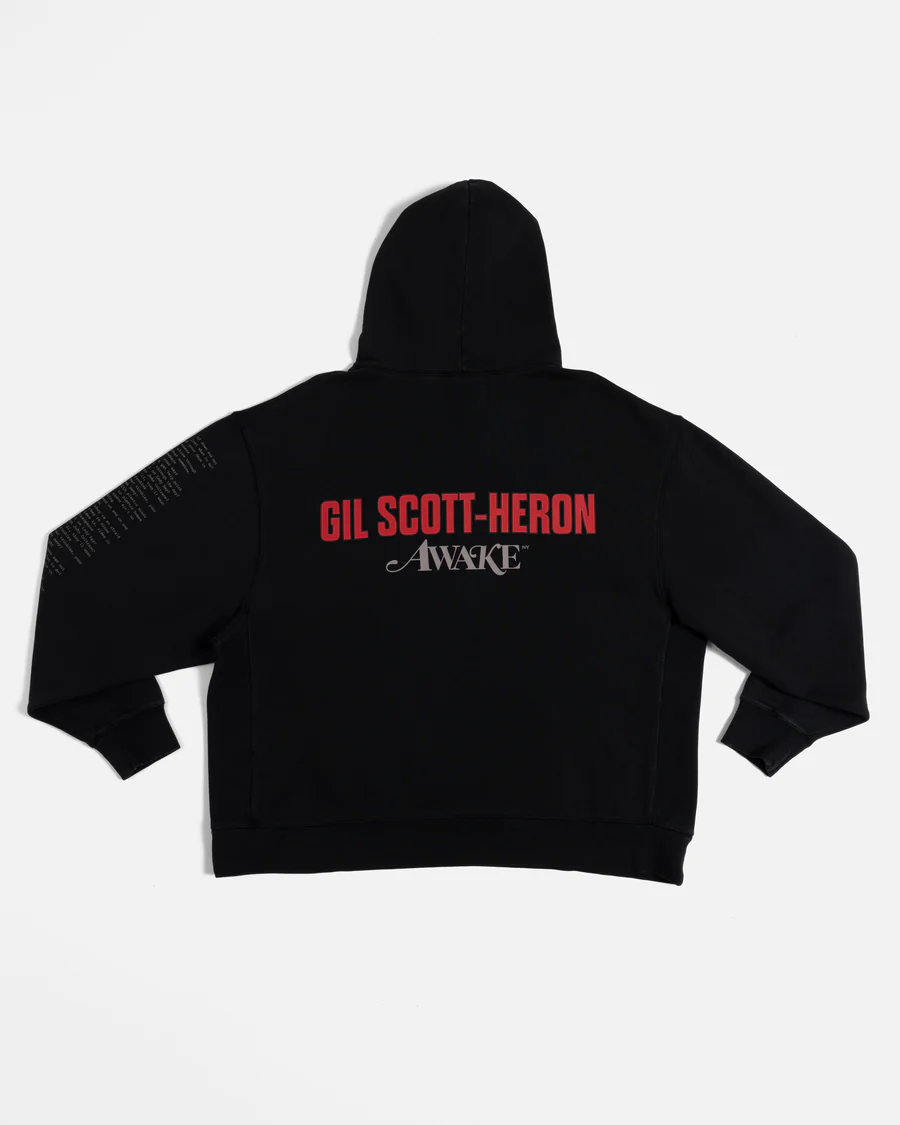 back of Awake NY X Gil Scott Heron Hoodie Charcoal